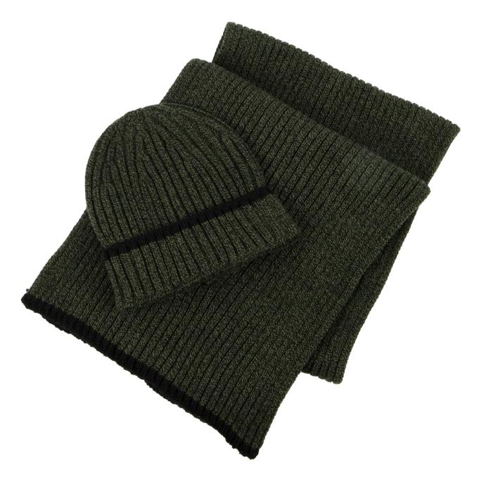 totes toasties® Mens Hat & Scarf Gift Set Khaki Extra Image 2